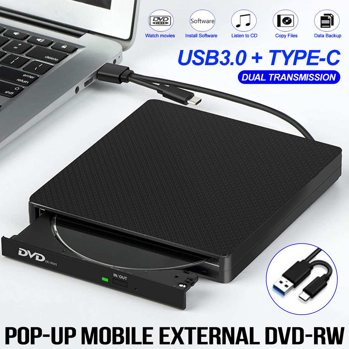 USB 3.0   C DVD ̺, CD  ̹ ̺  б- ڴ, ܺ DVD-RW ÷̾ ۼ